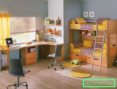 szórakoztató-cool-gyerekek-háló-bútor-készletek-with-egyedi-sárga-gyerekek-háló-bútor-és színes szobás-ötletek-with-gyermek hálószoba-bútor-with-színes-design