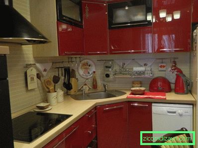 Piros fehér konyha kialakítása (85 valódi fotó)
