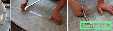 Egy egyszerű lambrequin varrása a saját kezével - vágja az anyagot